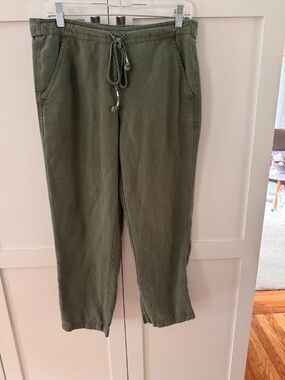 JCrew Linen Blend Pull-On Pants